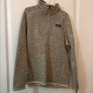 Patagonia Tan Fleece Quarter-Zip Pullover